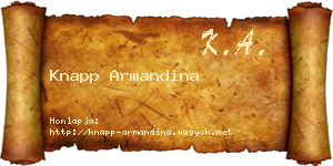 Knapp Armandina névjegykártya